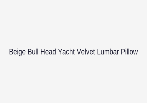Bull Head Yacht Velvet Car Lumbar Support Pillow Beige