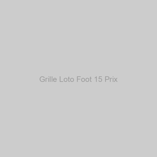 Grille Loto Foot 15 Prix