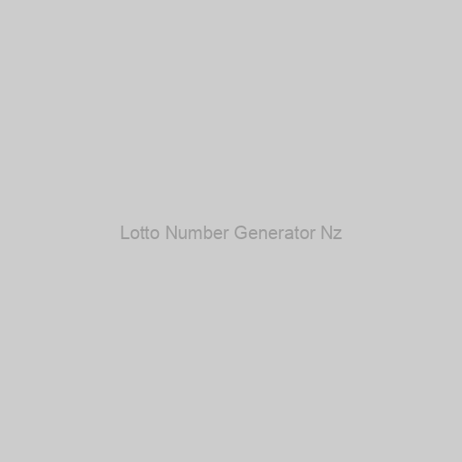 Lotto Number Generator Nz