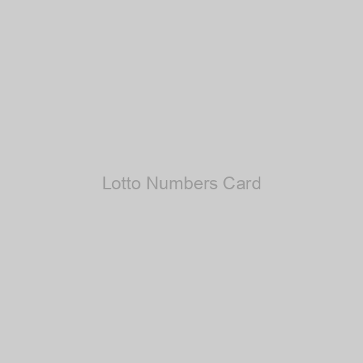 Lotto Numbers Card