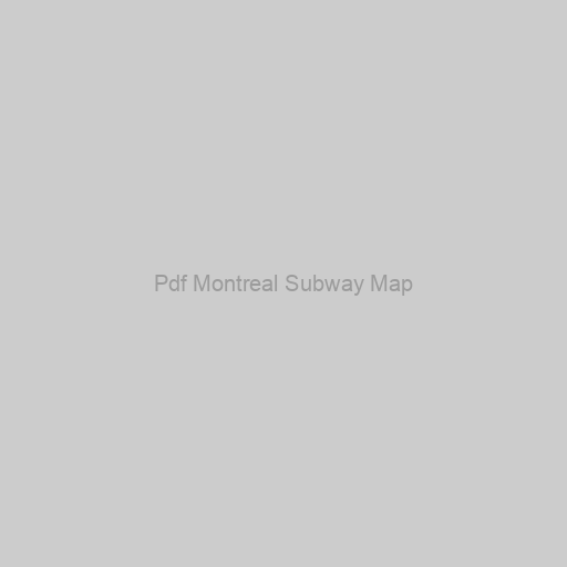 Pdf Montreal Subway Map
