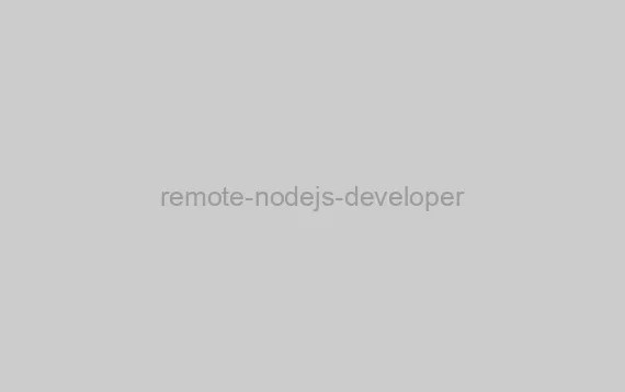 remote nodejs developer