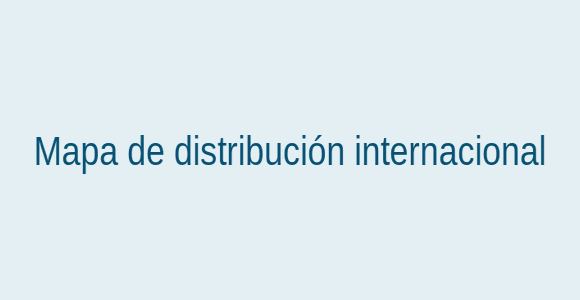 Mapa de distribución internacional