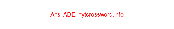 Drink additive? NYT Crossword Clue