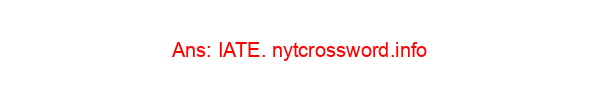 ”Not hungry yet, but thanks anyway” NYT Crossword Clue