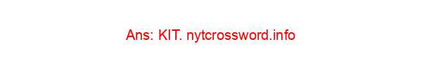Tool set NYT Crossword Clue