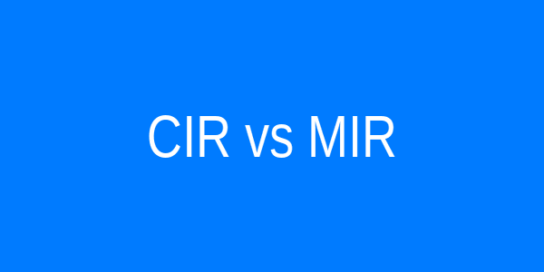 Graph comparing CIR sustained line with MIR peaks and drops