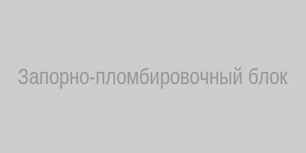 Запорно-пломбировочный блок на кране газа
