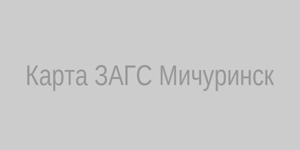 Карта ЗАГС Мичуринск