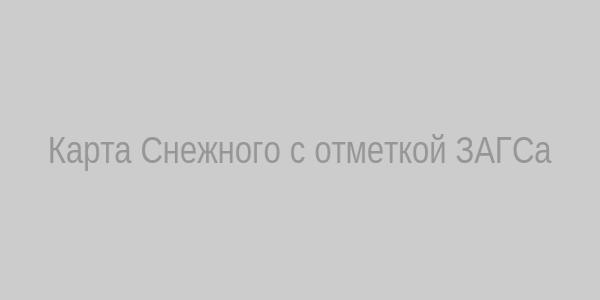 Карта Снежного с отметкой ЗАГСа