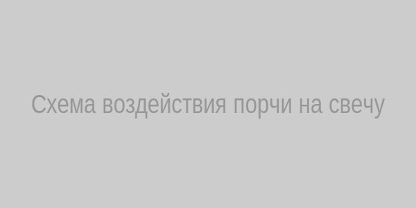 Схема воздействия порчи на свечу