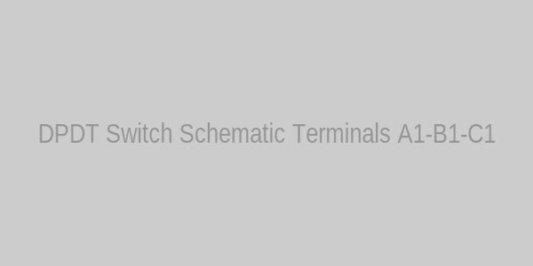 DPDT switch schematic with terminals A1-B1-C1 and A2-B2-C2 showing dual pole isolation