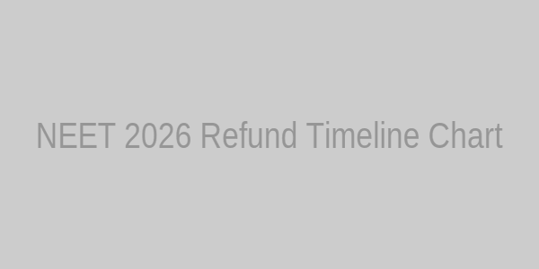 NEET 2026 Fee Refund Timeline