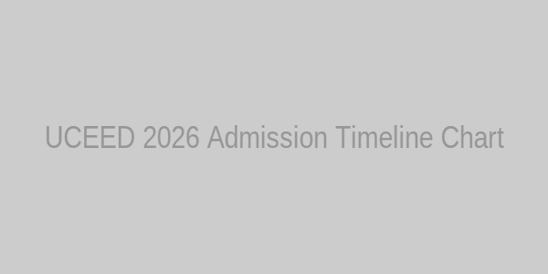 UCEED 2026 Admission Timeline