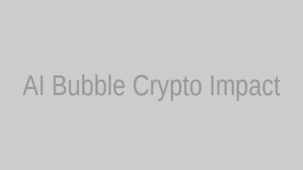 Graphic showing AI and Crypto symbols converging with market volatility.