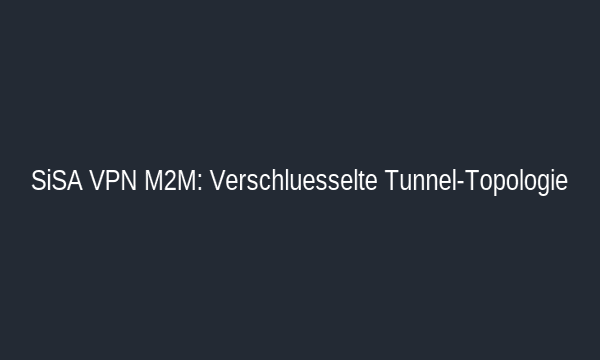SiSA VPN M2M Topologie