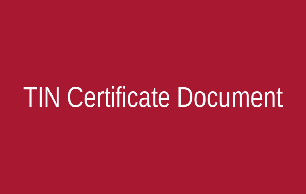 TIN Certificate