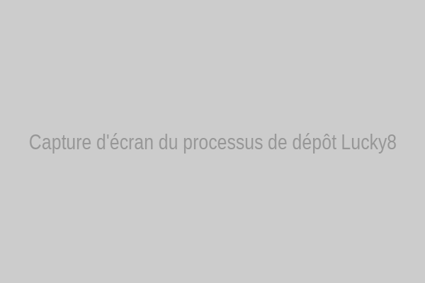 Interface de dépôt Bitcoin sur Lucky8