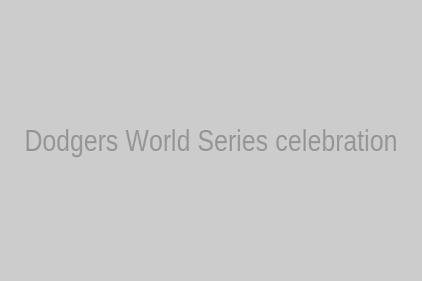 Dodgers celebrating World Series win