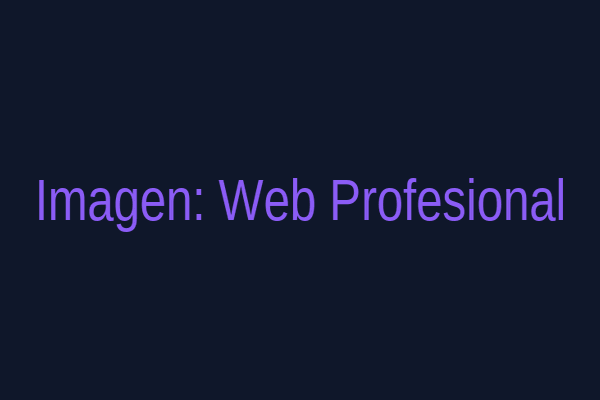 Páginas web profesionales