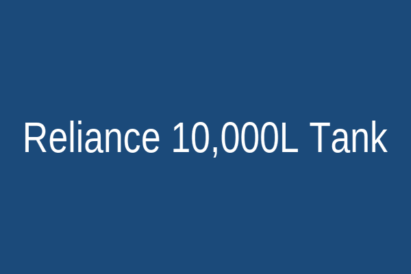 Reliance 10,000 litre water tank