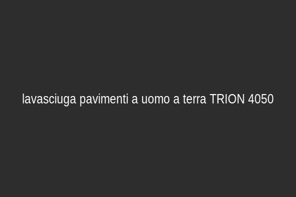 lavasciuga pavimenti a uomo a terra TRION 4050