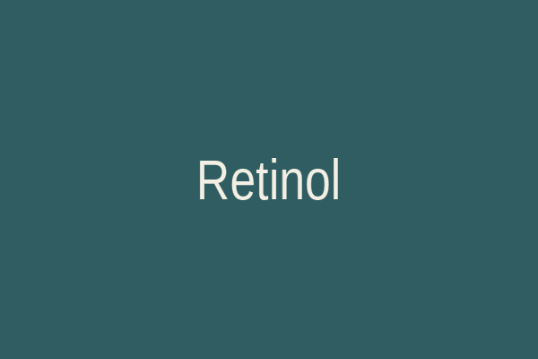 Retinol serum bottle