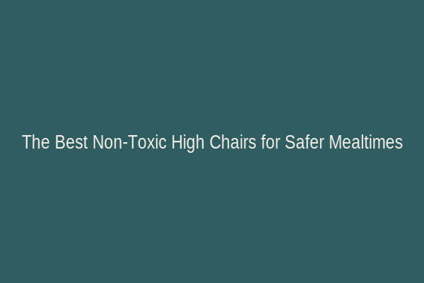 The Best Non-Toxic High Chairs for Safer Mealtimes