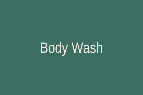 Natural body wash bottles