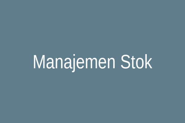 Manajemen Stok Obat