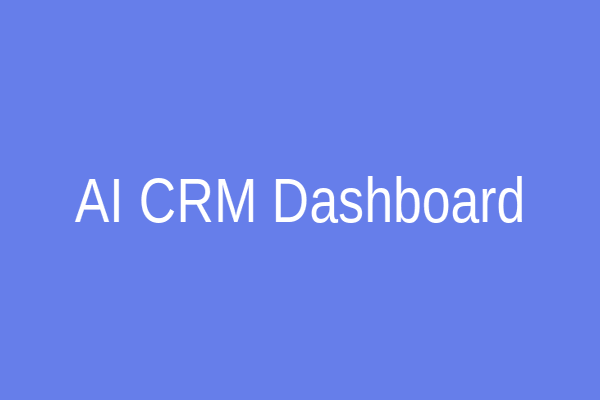 AI CRM Dashboard