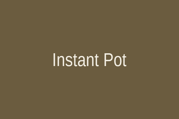 Instant Pot pressure cooker