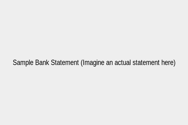 Sample Statement