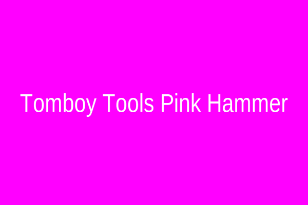A vibrant pink hammer by Tomboy Tools, the prize for the 'I Made it Without My Hubby' Link Party giveaway.