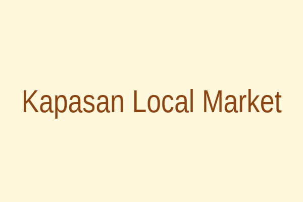Kapasan local market and food