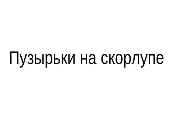 Пузырьки на скорлупе