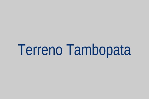 Terreno rústico en venta en Tambopata, Madre de Dios