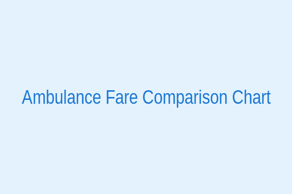 Ambulance fare comparison chart for Rawalpindi to Chakwal route