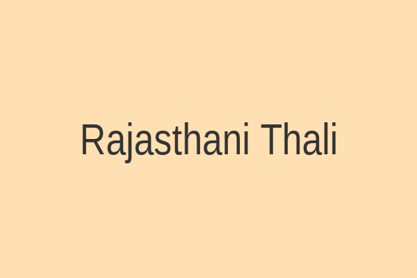 Rajasthani Food