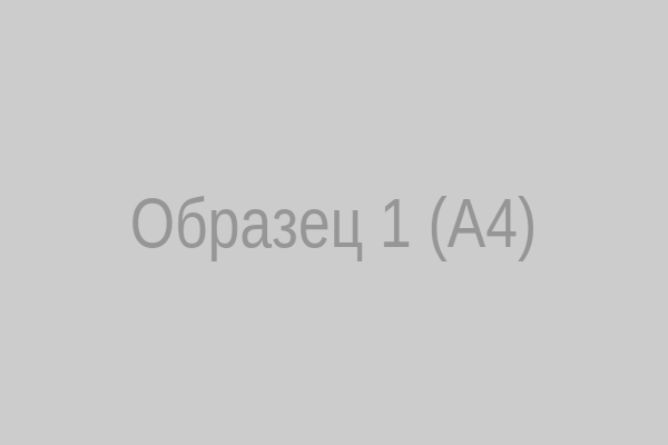 Образец обложки дела А4