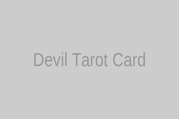 Symbolic depiction of The Devil tarot card with chained figures and horned entity