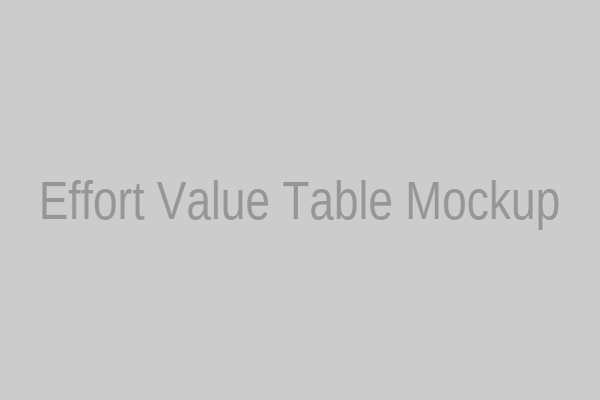 Effort Value Table Mockup