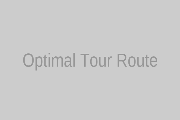 Diagram of efficient 4-exhibit tour loop in Two Point Museum