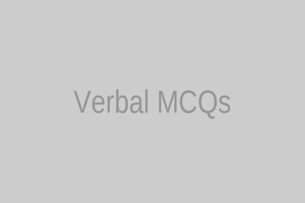 Verbal MCQs