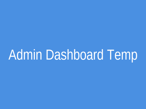 Admin Dashboard Template