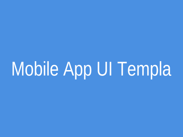 Mobile App UI Template