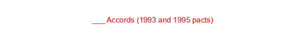 ___ Accords (1993 and 1995 pacts)