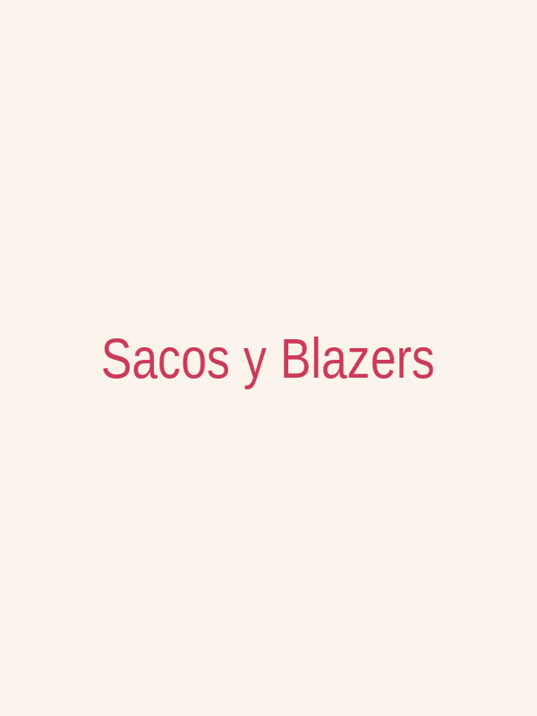 Sacos y Blazers