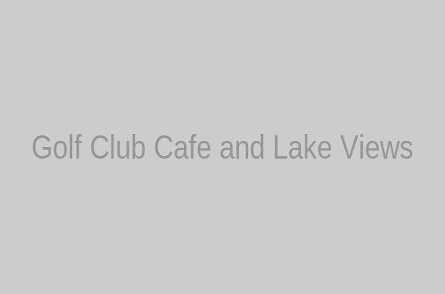 Queenstown Golf Club Café overlooking the course and Lake Wakatipu in Queenstown, New Zealand