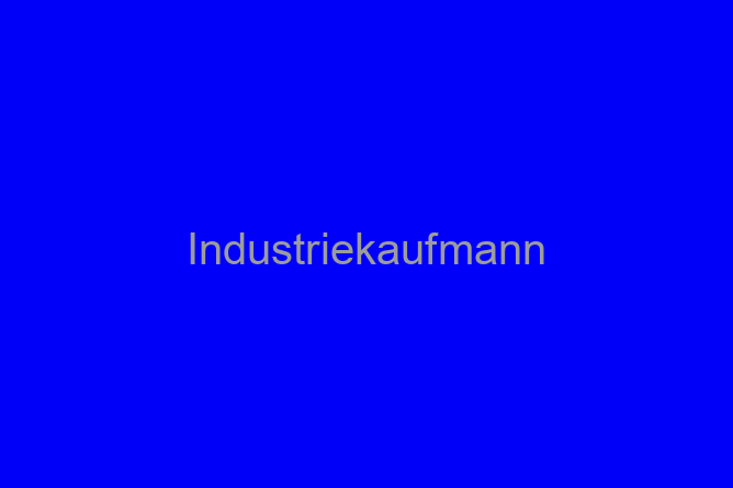 Industriekaufmann/-frau